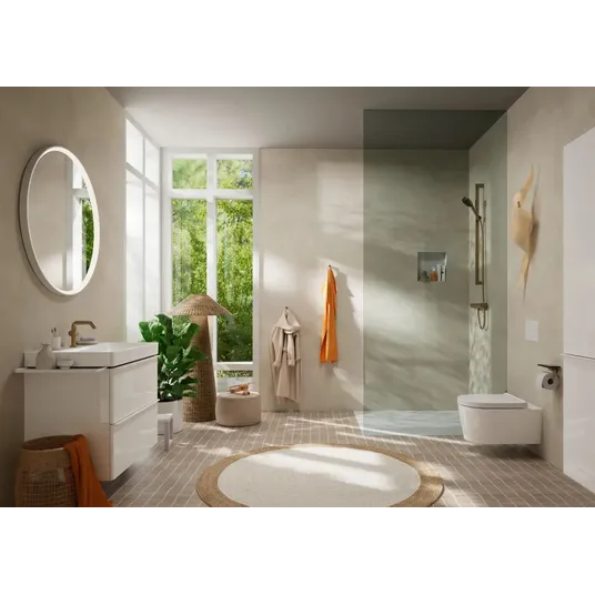 Hansgrohe Tecturis S - kraanikausisegisti Push-Open äravooluga, CoolStart, EcoSmart, harjatud pronksist 73320140