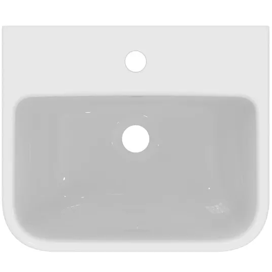 Ideal Standard i.Life B - Praustuvas 45x38 cm, su perpildymo anga, su maišytuvo skyle, baltas T461001