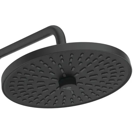 Ideal Standard CeraTherm – dušo rinkinys be maišytuvo, skersmuo 26 cm, 2 srovių tipai, juodas šilkas BD747XG