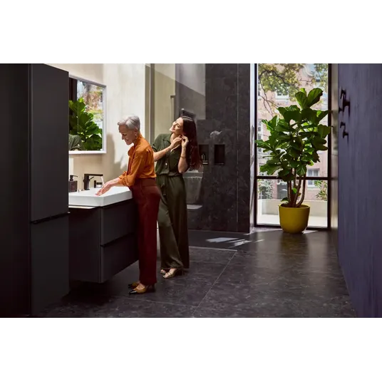 Hansgrohe Tecturis E - kraanikaussi kraanikaussi Push-Open äravoolukomplektiga, CoolStart, EcoSmart, mattmust 73020670