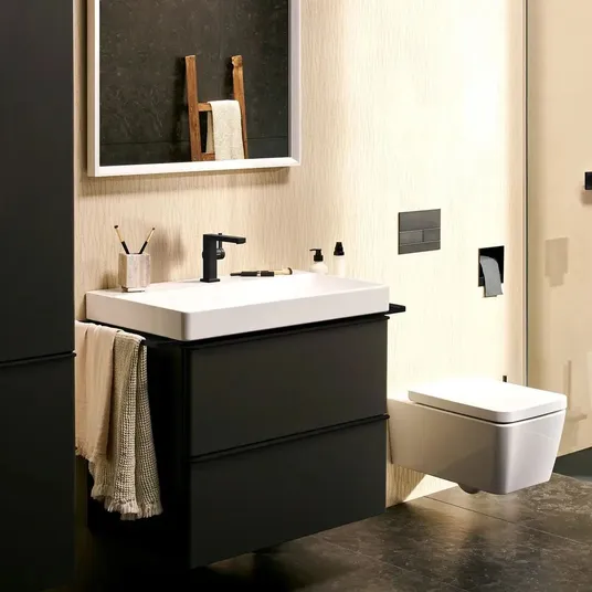 Hansgrohe Tecturis E - kraanikaussi kraanikaussi Push-Open äravoolukomplektiga, CoolStart, EcoSmart, mattmust 73020670