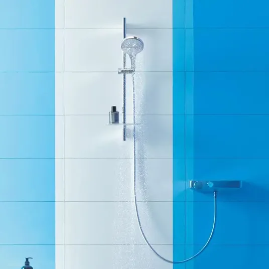 Grohe Rainshower SmartActive dušo stovas su lentynėle, 90 cm, chromuotas, 26603000