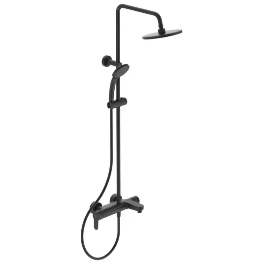 Ideal Standard Cerafine O – dušo rinkinys su vonios maišytuvu, 20 cm, 1 srove, juodas BC525XG