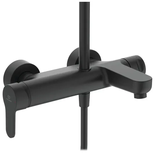 Ideal Standard Cerafine O – dušo rinkinys su vonios maišytuvu, 20 cm, 1 srove, juodas BC525XG