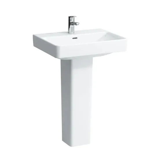 Laufen Pro S - Praustuvas, 60x47 cm, 1 skylė maišytuvui, su LCC, baltas H8109634001041