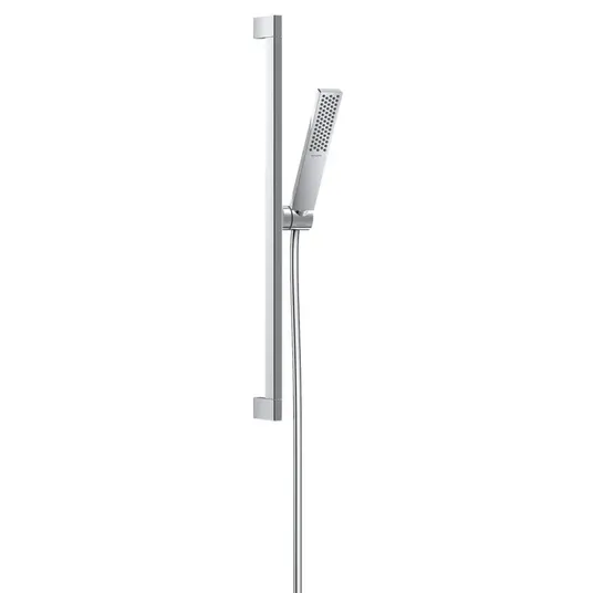 Hansgrohe Pulsify E – dušo komplektas: rankinis dušas, stovas ir žarna, EcoSmart+, chromas 24371000