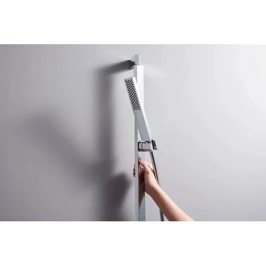 Hansgrohe Pulsify E – dušo komplektas: rankinis dušas, stovas ir žarna, EcoSmart+, chromas 24371000