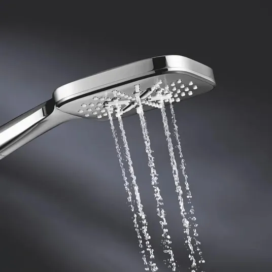 Grohe vihmadušš SmartActive Cube - seinale paigaldatav 130 9,5 l/min, 3 joatoru tüüpi, klamber ja voolik, kroomitud 26588000