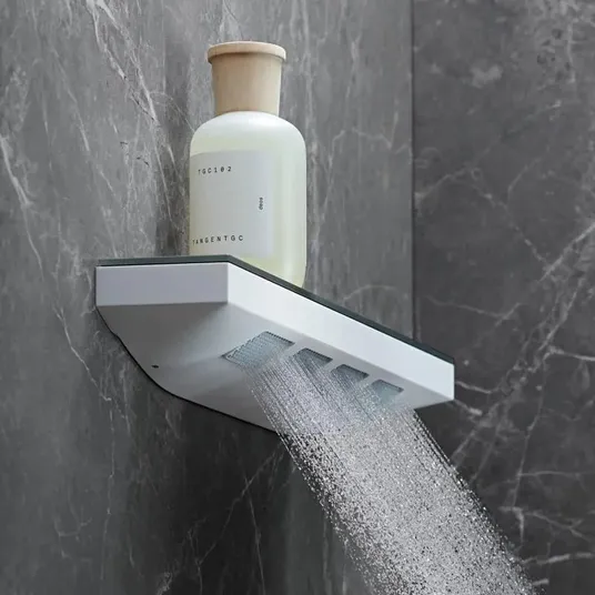 Hansgrohe Rainfinity – pečių dušo galvutė 500 1jet su dušo lentynėle, balta matinė 26243700