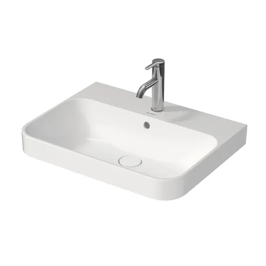 Duravit Happy D.2 Plus - praustuvas, 60x46 cm, su 1 skyle maišytuvui, Alpių baltas 2360600000
