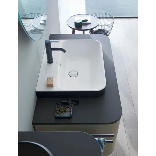 Duravit Happy D.2 Plus - praustuvas, 60x46 cm, su 1 skyle maišytuvui, Alpių baltas 2360600000