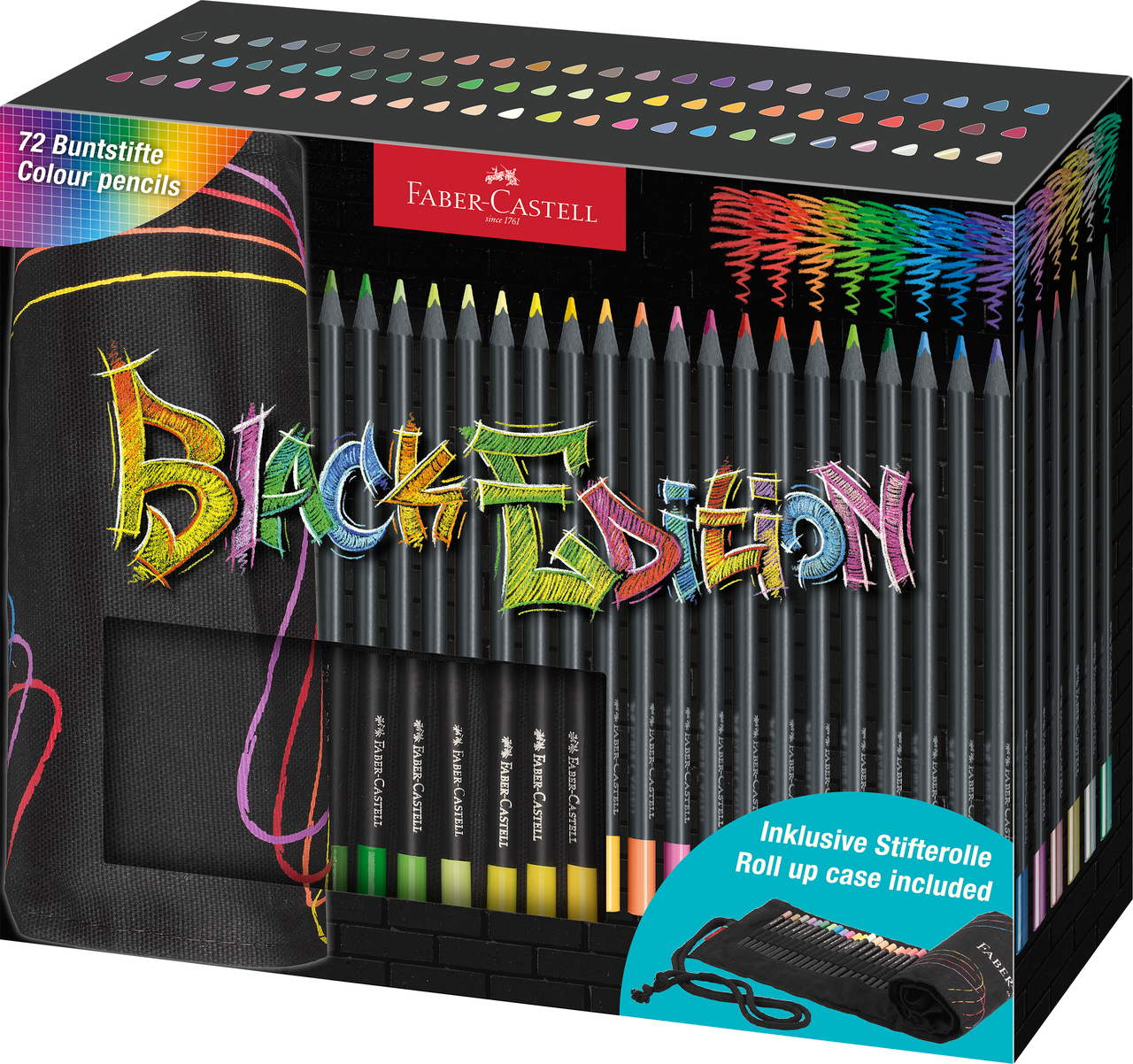 Faber-Castell Black Edition krāsainie zīmuļi, 72