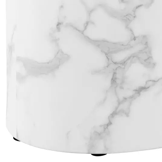 Mice coffee table set, Top paper white marble, Base paper white marble, 33x48x40 cm