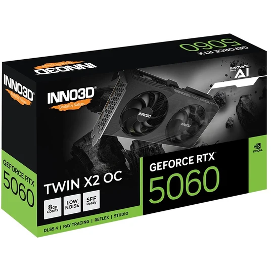 INNO3D RTX 5060 Twin X2 OC 8GB graafikakaart INNO3D RTX 5060 Twin X2 OC 8GB
