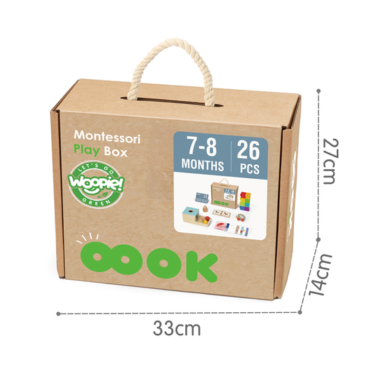 WOOPIE GREEN Box XXL Montessori hariduslik 6in1 Sensory 7-8 kuud 26tk WOOPIE GREEN Box XXL Montessori Educational 6in1 Sensory 7-8 kuud 26tk FSC