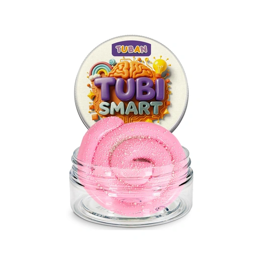 Tubi Smart sensory clay Milky Pink stretches, shoots, bounces ZA6129