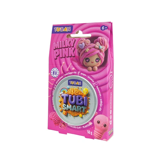 Tubi Smart sensory clay Milky Pink stretches, shoots, bounces ZA6129