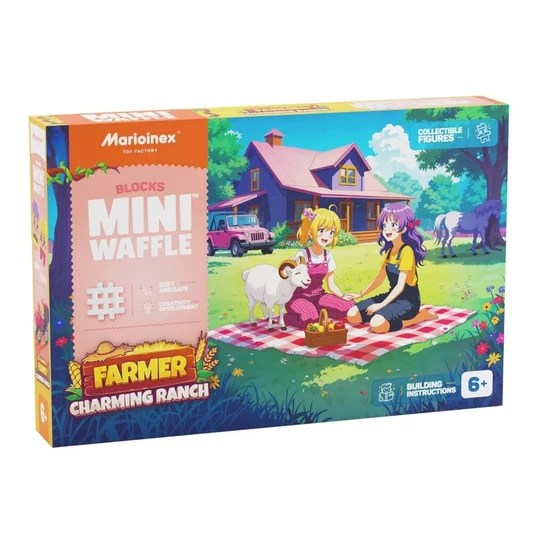 MARIOINEX Mini vaflinis ūkininkas "Charming Ranch" plytos, 112 vnt.