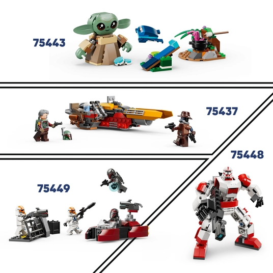 LEGO® 75436 Star Wars™ Mandalorialaisen ja Grogun kiituripyörä