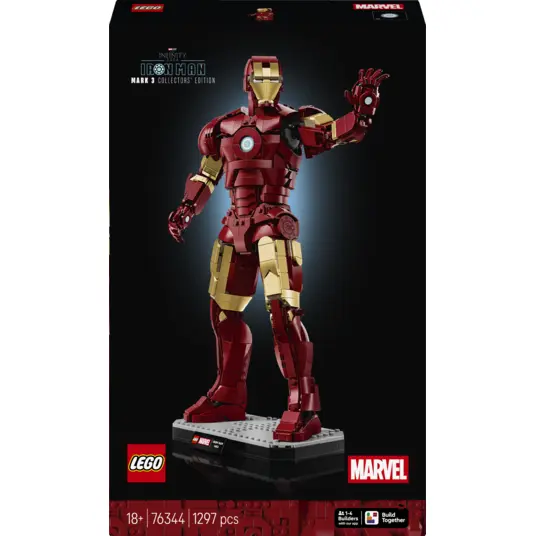 Ches LEGO® 76344 | Marvel Geležinio žmogaus MK3 kolekcinis leidimas