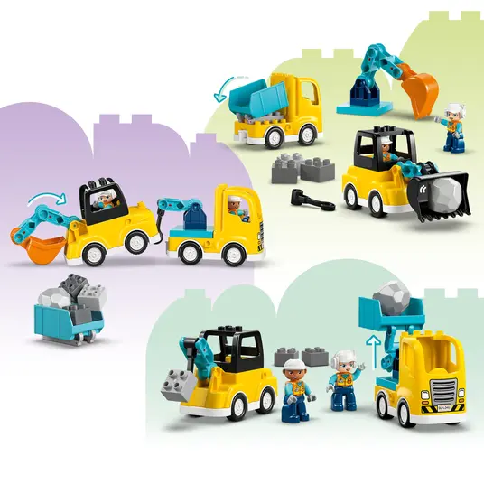 LEGO® 10475 DUPLO® Työmaa-ajoneuvot 3in1
