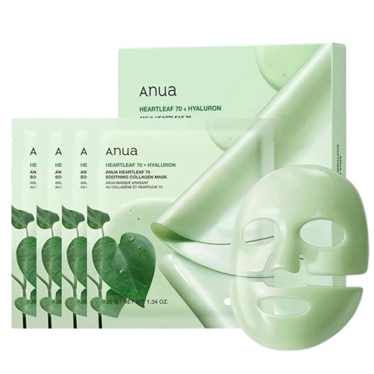 Veido kauke su kolagenu Anua Heartleaf 70 Soothing Collagen Mask 38 g
