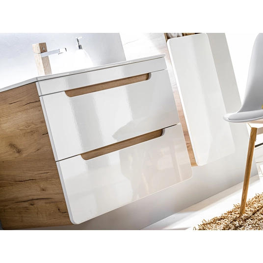 Aukšta spintelė, 2 durys, ARUBA WHITE 805 FSC