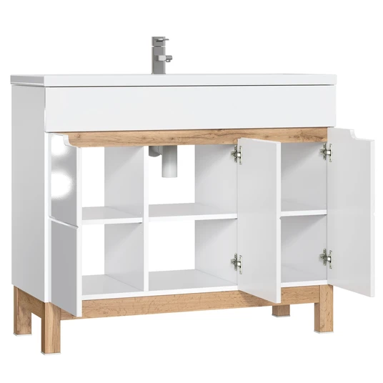 Valamukapp 100 cm, 3 ust, BALI WHITE, 825–100 cm, FSC