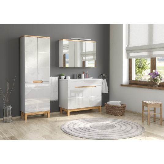 Valamukapp 100 cm, 3 ust, BALI WHITE, 825–100 cm, FSC