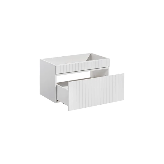 Valamukapp 80 cm, 1 sahtel, ICONIC WHITE 82-80-D-1S