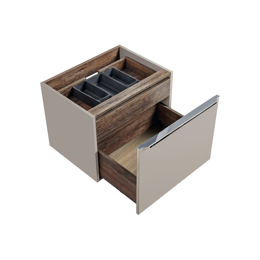 Valamukapp 60 cm, 2 sahtliga, SANTA FE, hallikaspruun, 82-60-B-2S