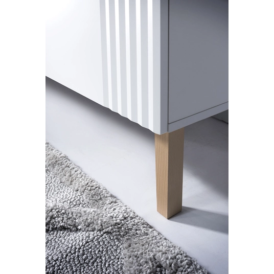 Valamukapp 80 cm, 2 sahtliga, FIJI WHITE 82-80-D-2S