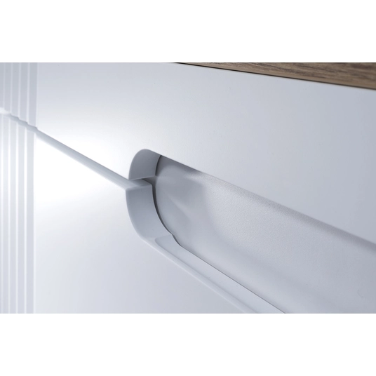 Valamukapp 80 cm, 2 sahtliga, FIJI WHITE 82-80-D-2S