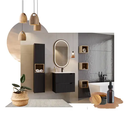 Baldų komplektas 60cm su stalviršiu SET-NOB B ĄŽUOLAS 60CM S