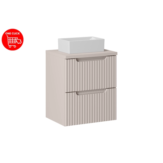Baldų komplektas 50cm su stalviršiu ir praustuvu Gaja set-noc b cashmere 50cm s un gaja 35 wh