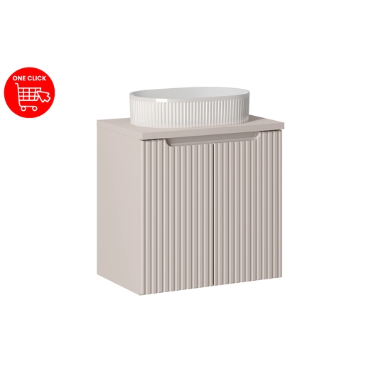 Baldų komplektas 60 cm su stalviršiu ir praustuvu Beyond komplektas-noc b kašmyras 60 cm d un beyond 5 wh