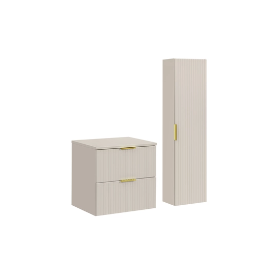Vonios spintelių komplektas su stalviršiu 60 cm SET ADC B CASHMERE