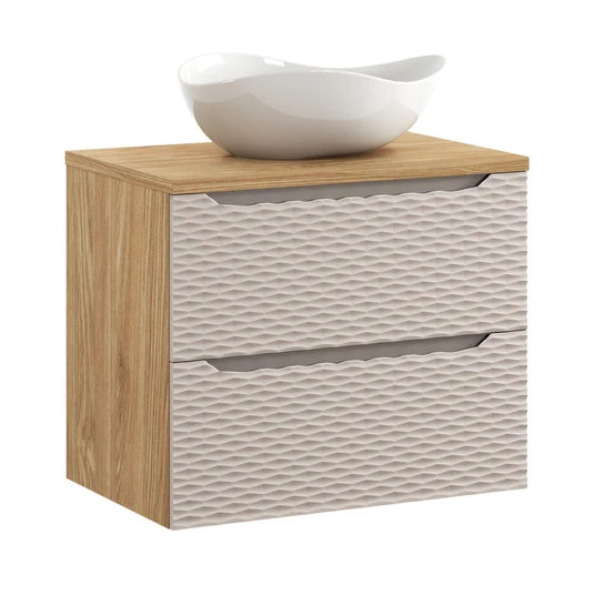 70 cm baldų komplektas su stalviršiu ir praustuvu „Cloud“ komplektas – ocb b 70 cm s un cloud