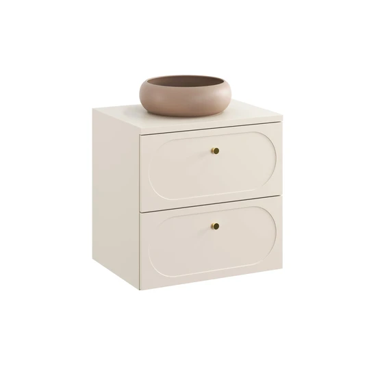 Baldų komplektas 60 cm su stalviršiu ir praustuvu Wiki set-ds b sand 60cm un wiki mc