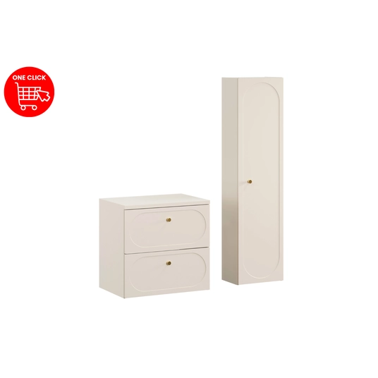 Baldų komplektas 60 cm su stalviršiu ir aukšta spintele - ds b sand 60 cm hc