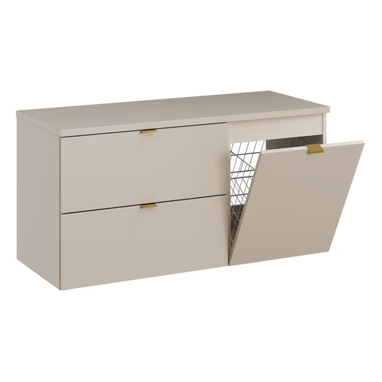 Spintelė 100 cm su stalviršiu, spintele ir skalbinių krepšiu – DC B 100 cm LB