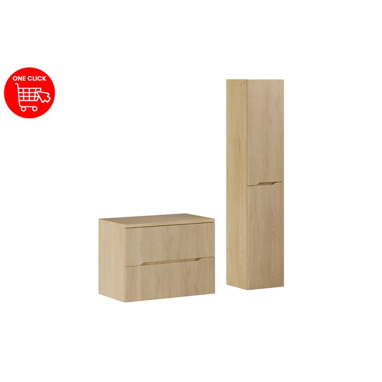 Baldų komplektas 80 cm su stalviršiu ir aukšta spintele - NC B Cremona 80 cm aukštas