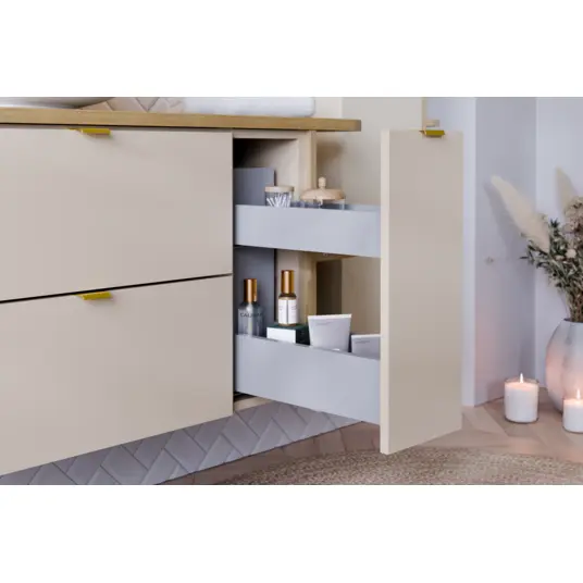 Vonios spintelė 100 cm su stalviršiu ir krovinine spintele-dc b 100cm lc