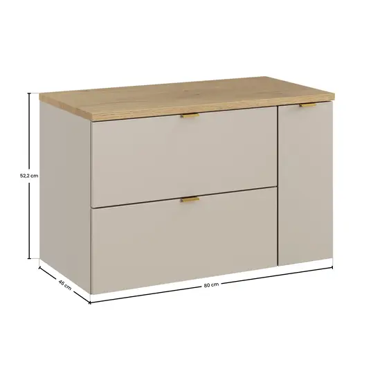 Spintelė 80 cm su stalviršiu ir ūkine spintele – DC B Cremona 80 cm LC