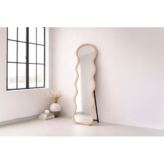 Loui Mirror - Beige / Clear Glass