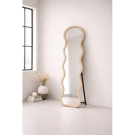 Loui Mirror - Beige / Clear Glass