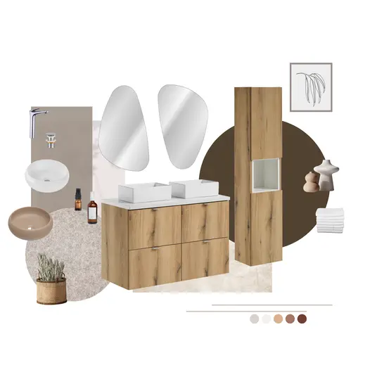60 cm baldų komplektas su stalviršiu ir praustuvu Wiki set-noa b black 60cm d un wiki sw