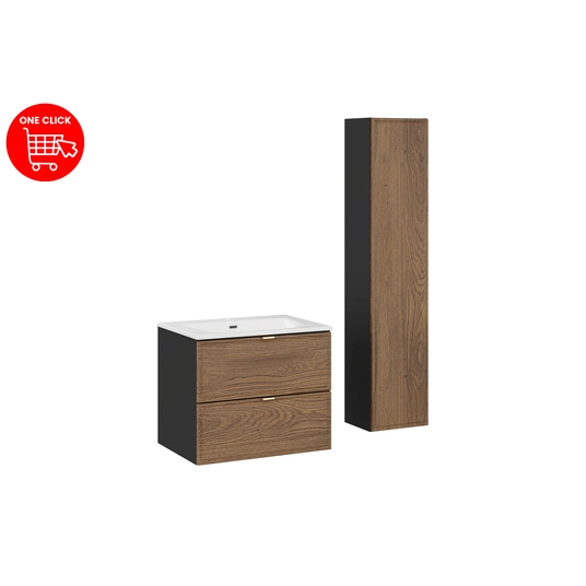 Baldų komplektas 60 cm su SKY praustuvu ir aukšta spintele SET-TC 60CM UM SKY HC