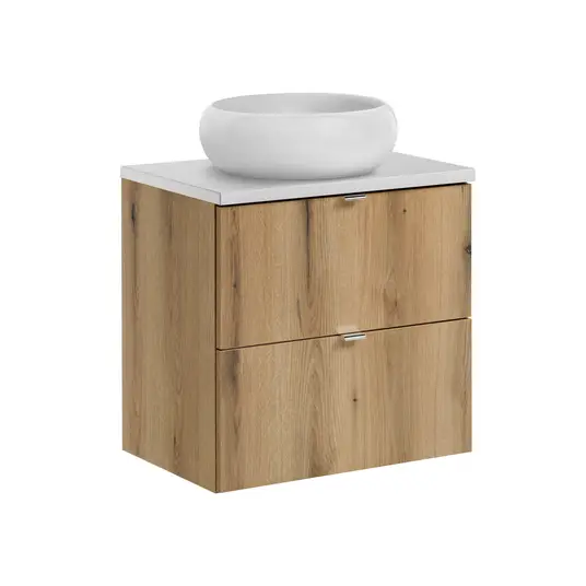 60 cm baldų komplektas su stalviršiu ir praustuvu Wiki set-noa b white 60cm s un wiki sw