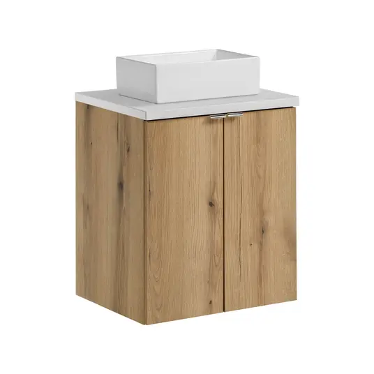 Baldų komplektas 50 cm su stalviršiu ir praustuvu Gaja set-noa b baltas 50 cm d ir gaja 35 sw